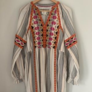 Anthropologie -Lottie Embroidered Mini Dress-